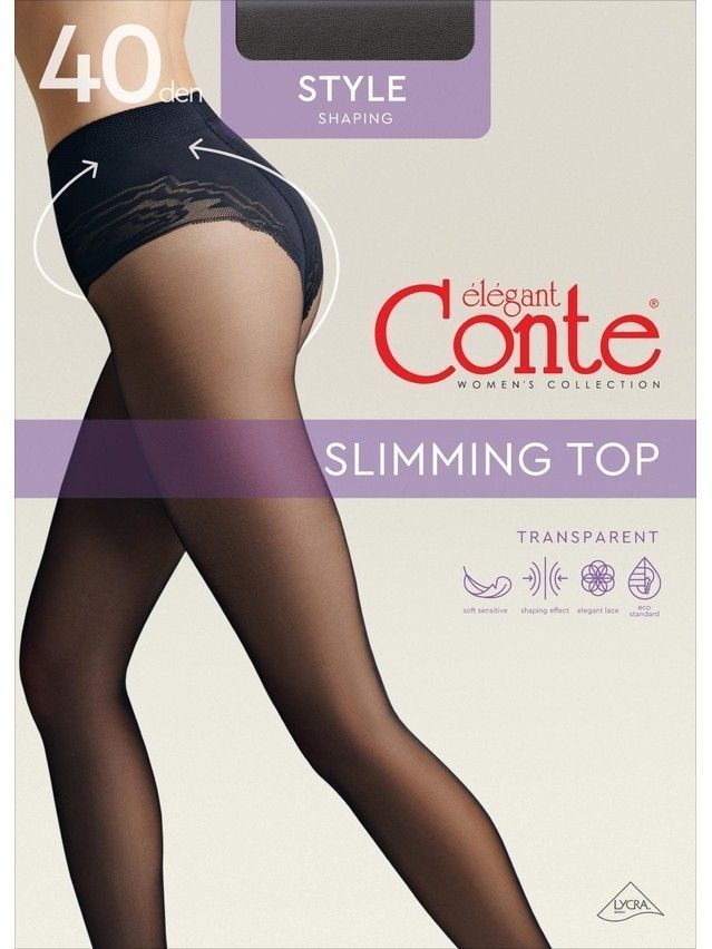 CONTE "STYLE" tights 40 DEN - nero 