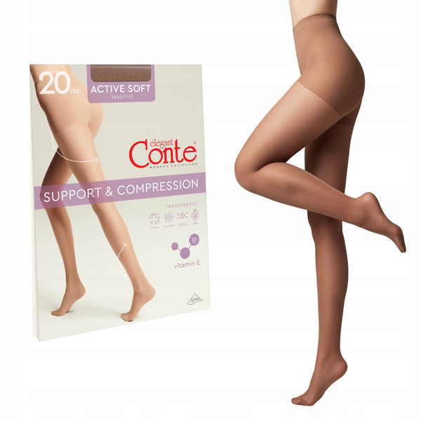 CONTE "ACTIVE SOFT" tights 20 DEN - brown