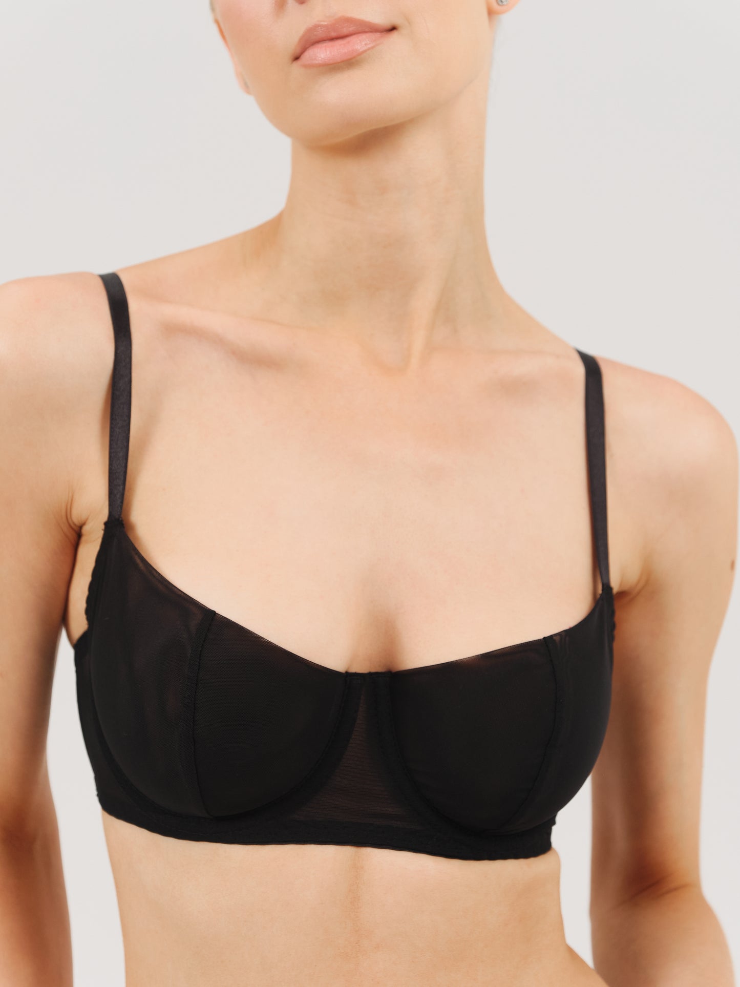 BASE BRA mesh - black