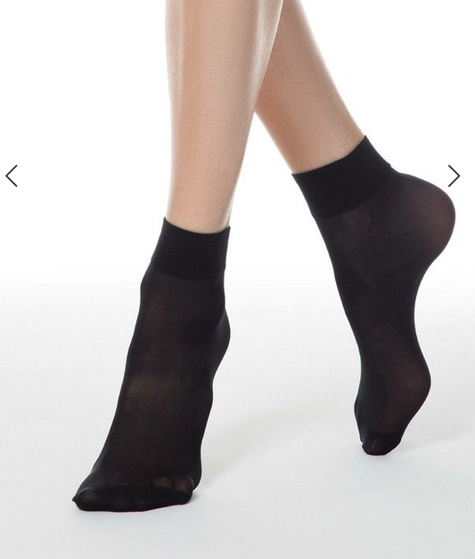 "TULLE" socks 30 DEN - black