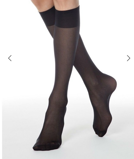 CONTE "TENSION" knee-high socks 40 DEN - black