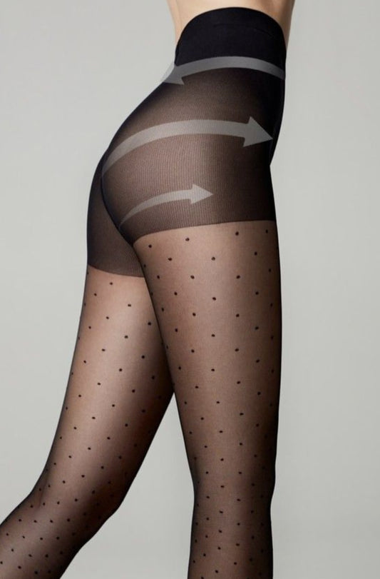 CONTE "DOTS SLIM" tights - black