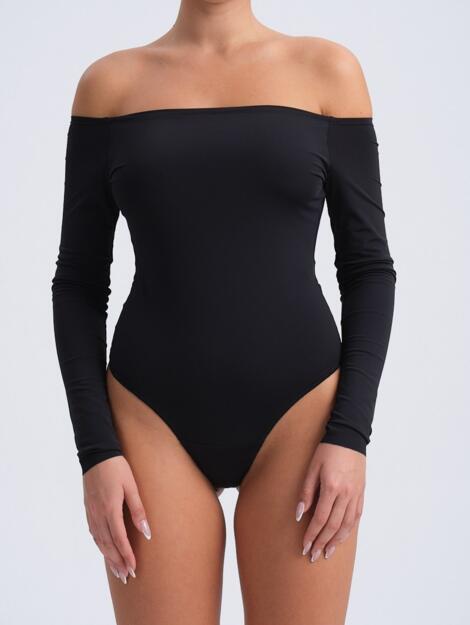 BODY WITH OFF-SHOULDER BODYSUIT – BLACK