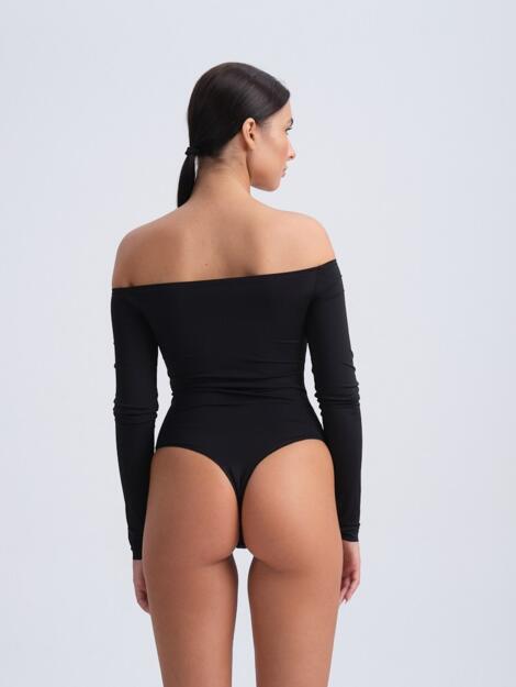 BODY WITH OFF-SHOULDER BODYSUIT – BLACK