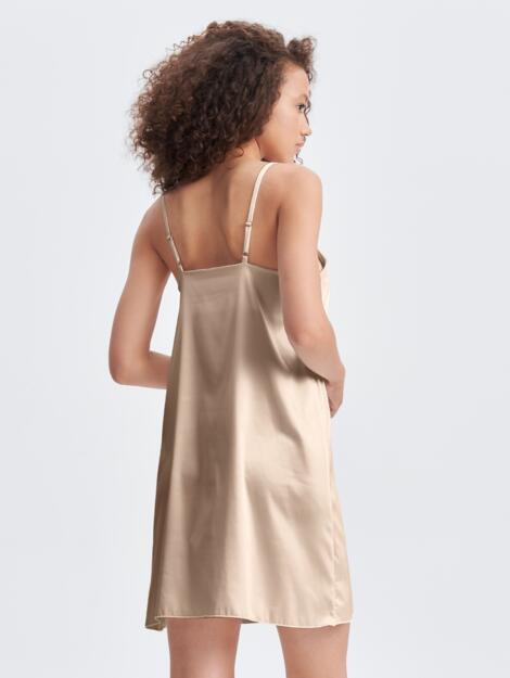 NIGHT DRESS "ALICE" - silver peony